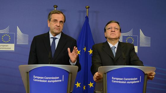 Photo: Joint statements by PM Samaras and Commission President J-M Barroso